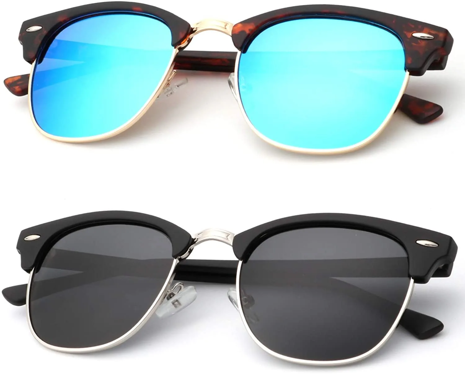 

2022 Fashion outdoor Sports sunglasses Men's polarized sunglasses windproof cycling driving Semi Semi rimless driving sunglasses, Mix color or custom colors