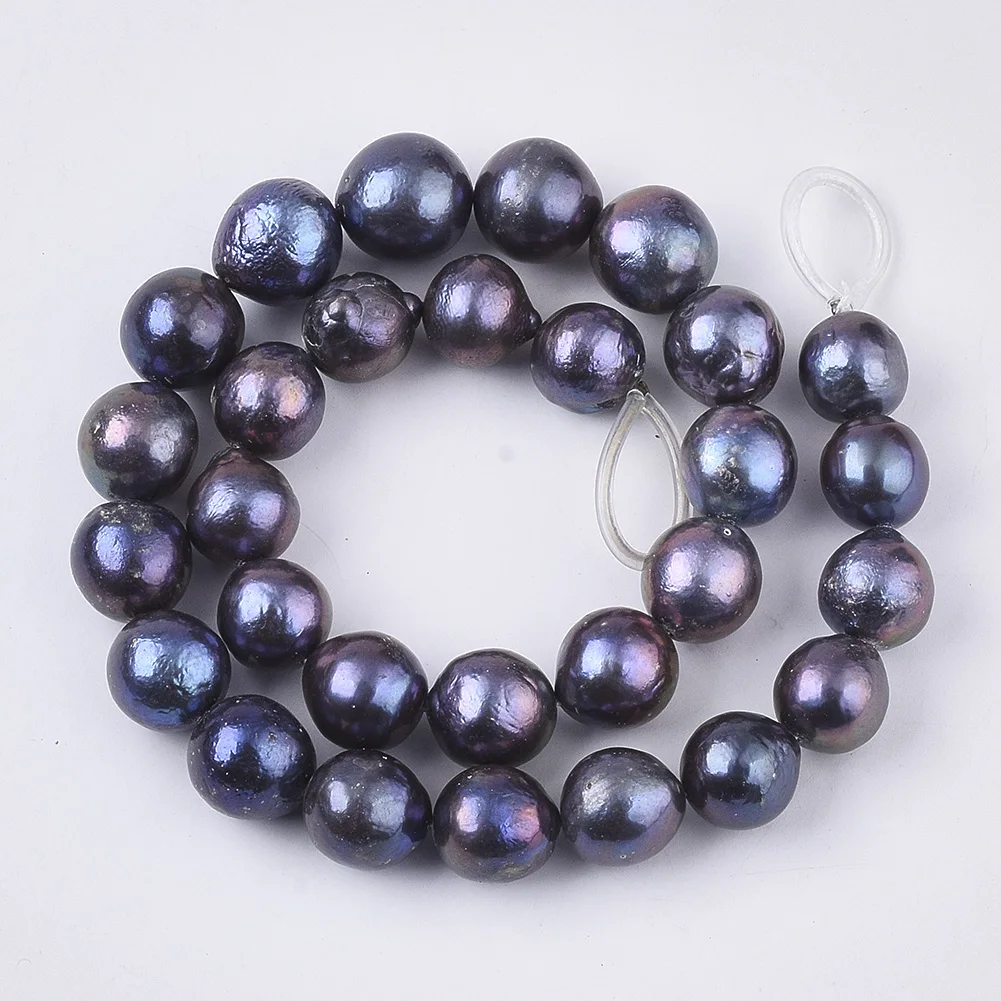 

Pandahall Dyed Round Round Freshwater Baroque Pearl Beads
