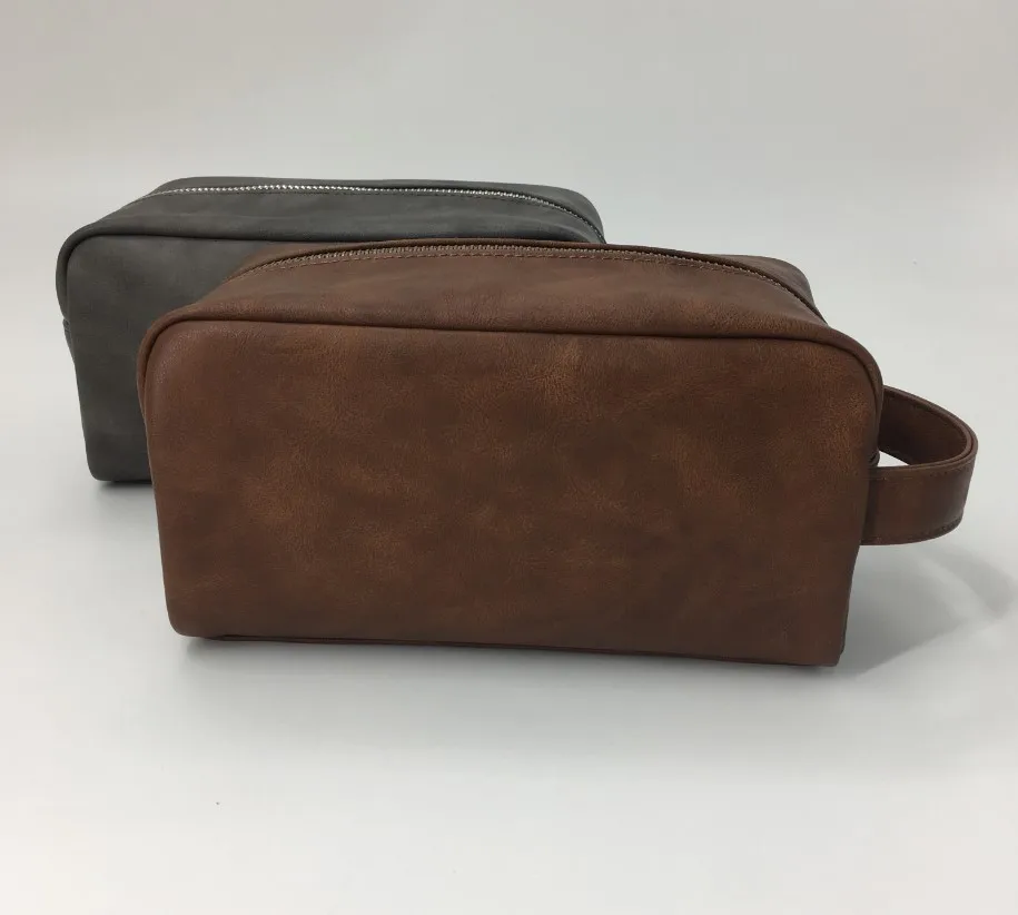 vegan leather toiletry bag