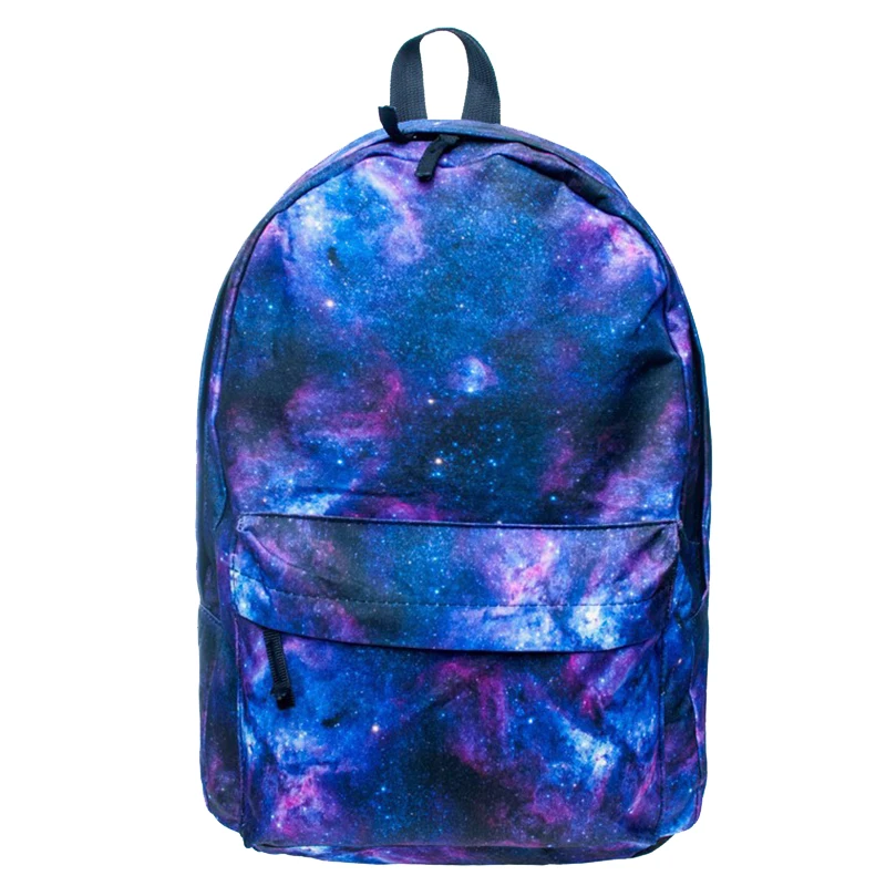 

Fashion top selling free size custom design starry sky printed boys backpack bag for school