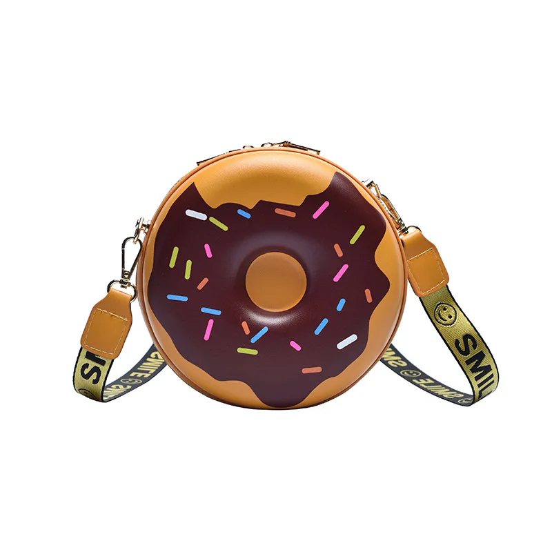 

Qetesh New Round Donut Shape Small Bags Women Crossbody Handbags, Customizable