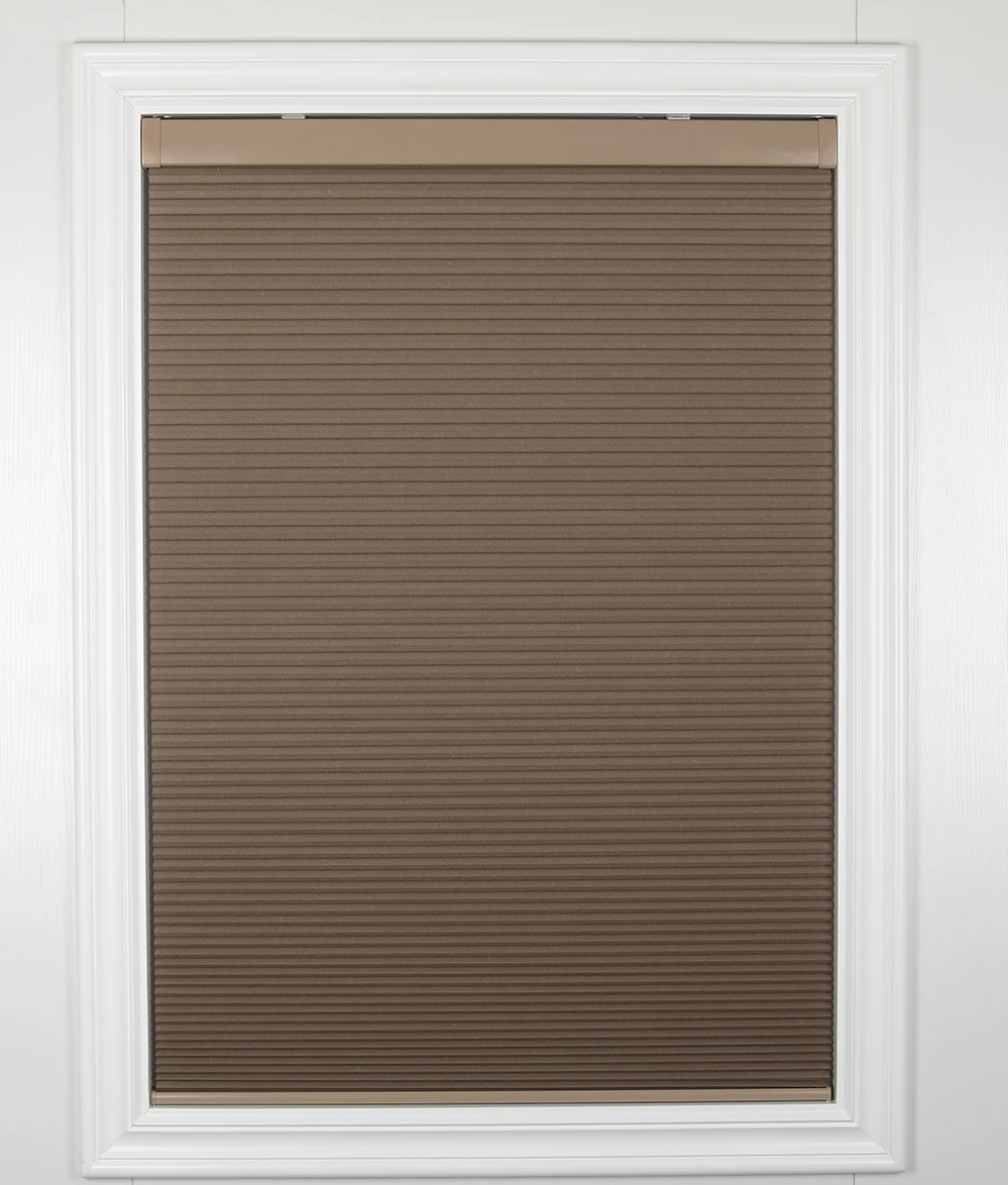 

Chinese factory translucent motorized honeycomb blind elegent window shades honeycomb_blinds, Brown