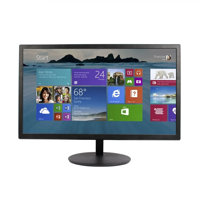 

Black White Color Thin Full HD 24 inch Computer Monitor, White black option