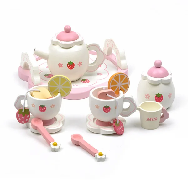 Children's Kitchenware Toys Girl Set Gift Lemon White Afternoon Tea Set Family Kitchen Tableware
