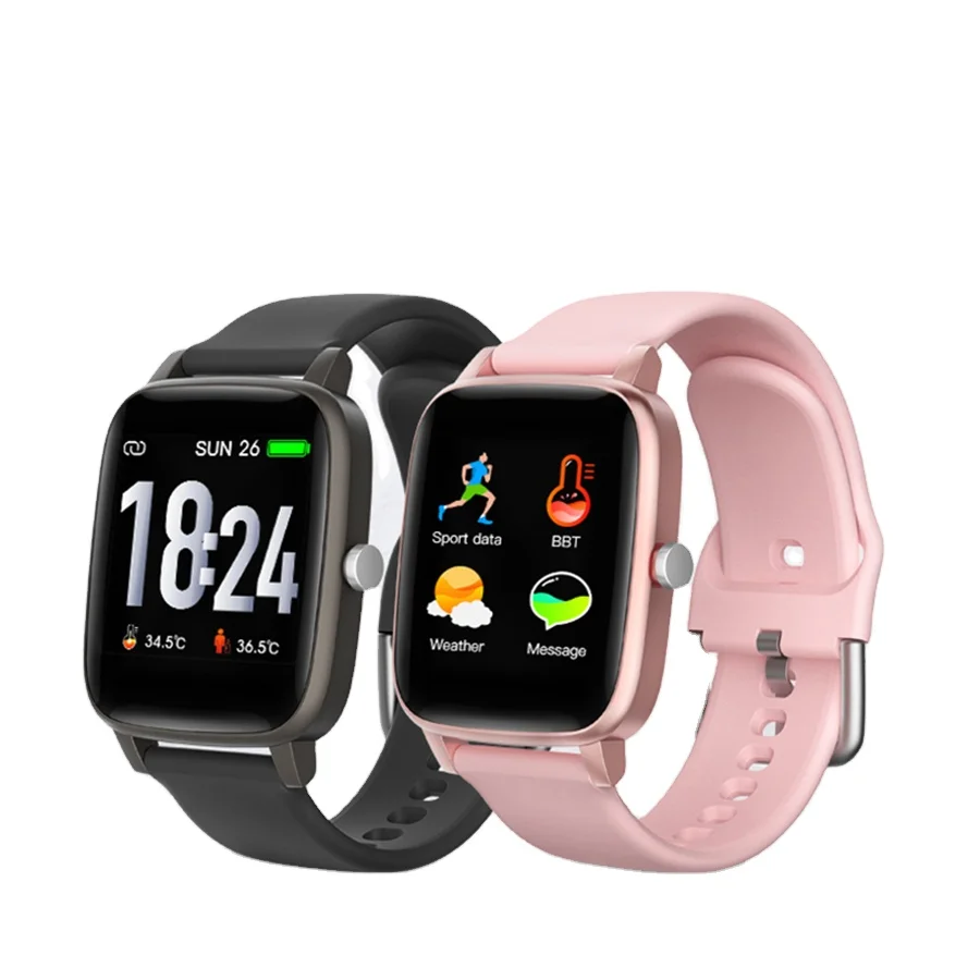 

drop shipping T98 Sport Smart Watch Body Temperature Pedometer Heart Rate Smartwatch For Android IOS Phone