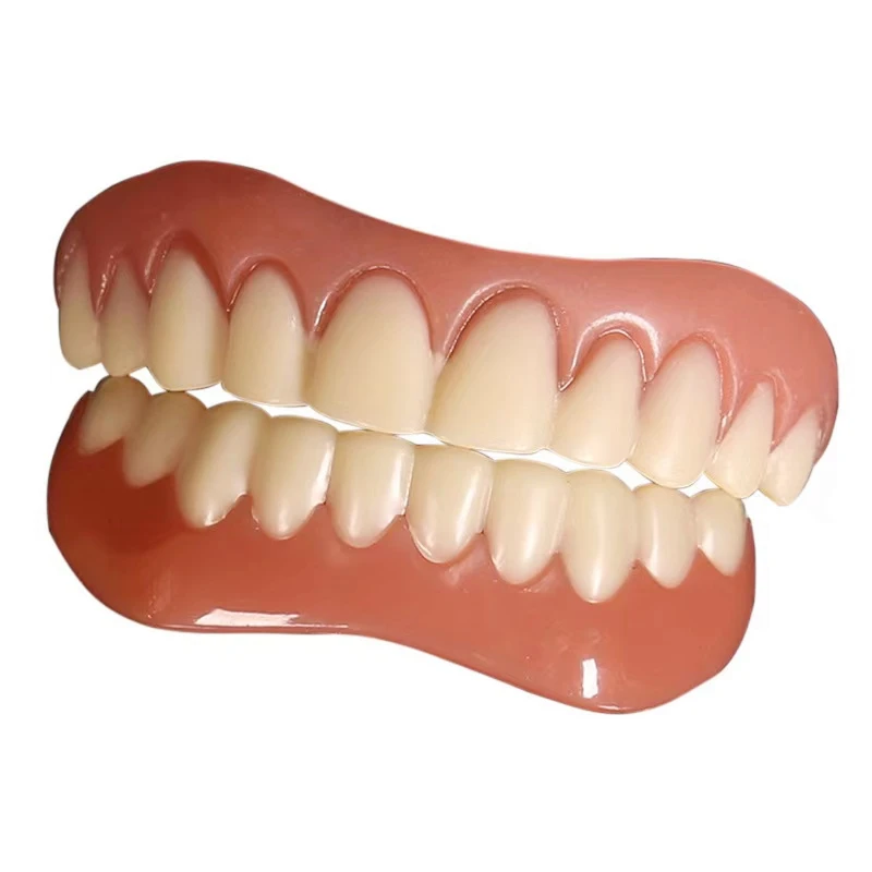 

2021 Silicone Upper/Lower False Teeth Dental Veneers Dentures Tooth, White