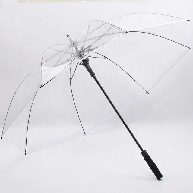 

75 inch large transparent umbrellas gift umbrellaAutomatically open oversized umbrella Transparent umbrella with long handle