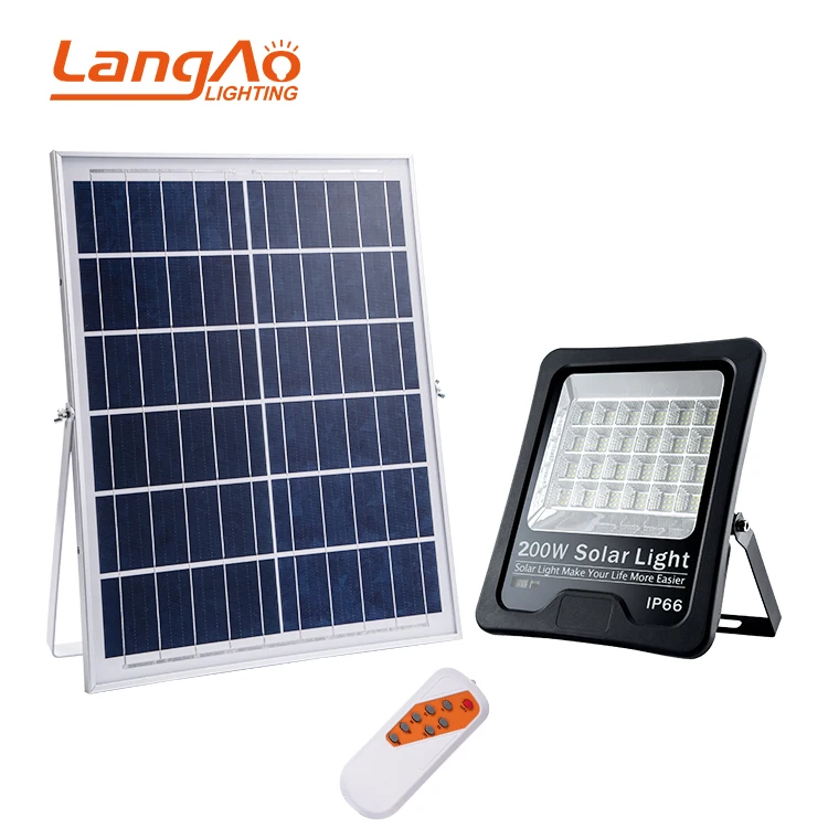 2020 high power outdoor garden ip66 50w 100w 200w smd solar led floodlight