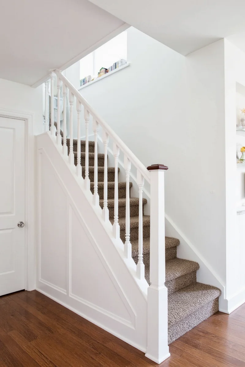 Completed family-friendly staircase makeover
