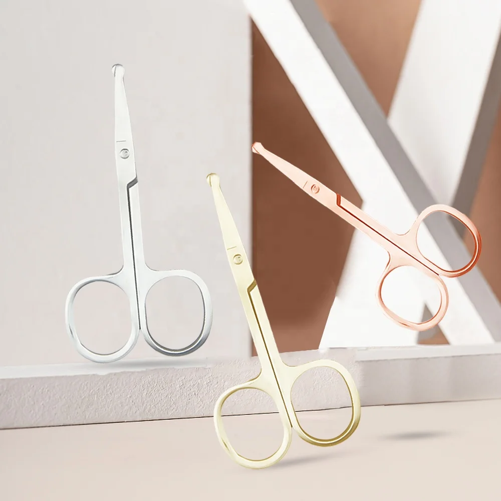 

Wholesale High Quality Makeup Eyebrow Scissors trimmer Cosmetic Custom Eyelash Scissor Beauty Scissors