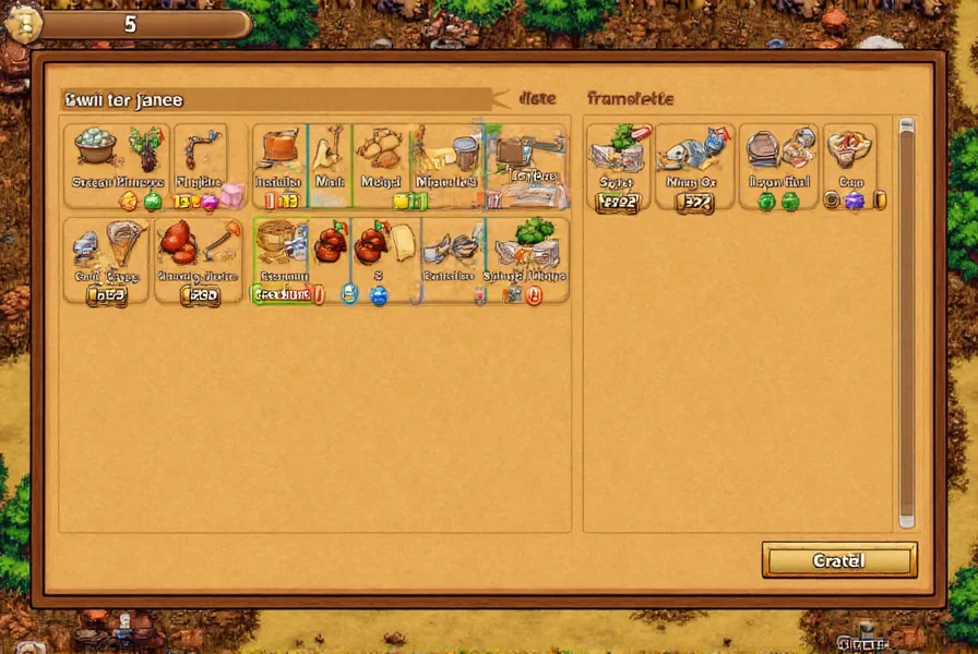 Stardew Valley ginger ale in inventory with ingredients displayed