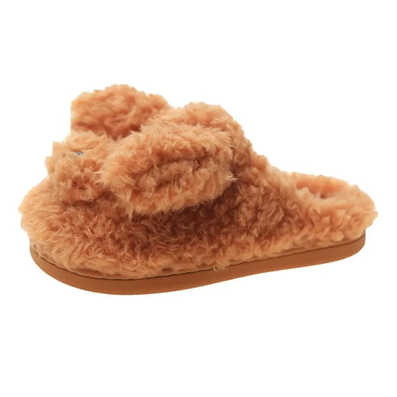 

Fashion Trendy Furry Slippers Warm Home Indoor Cartoon Furry Bear Women Slipper