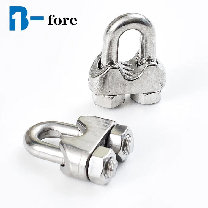 
High corrosion resistanc 304 stainless steel /M2 M3 M4 M5 M6 M8M10 M12/ stainless steel wire rope clip clamp wire rope clamping 