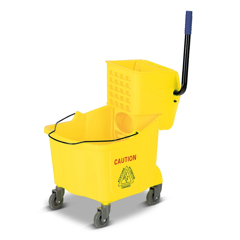 

2021 new style bucket mop professional wringer trolley hand-free cleaning 36L bucket mop water mop foldable, Yellow