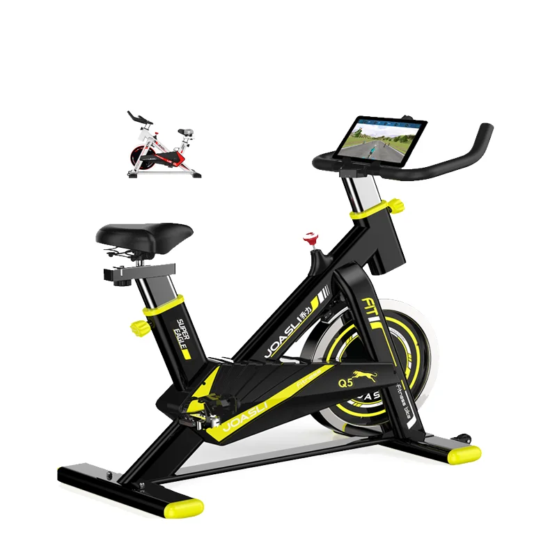 

JOASLI 2021 bicycle for exercise spinning gym cycle exercise bike with screen spinning bike, Black,yellow