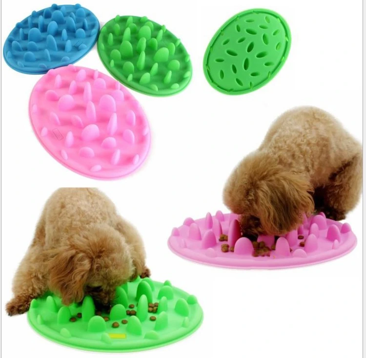 

TCW047 Environmental protection material silicone anti-choke food bowl for dog and cat, As photos