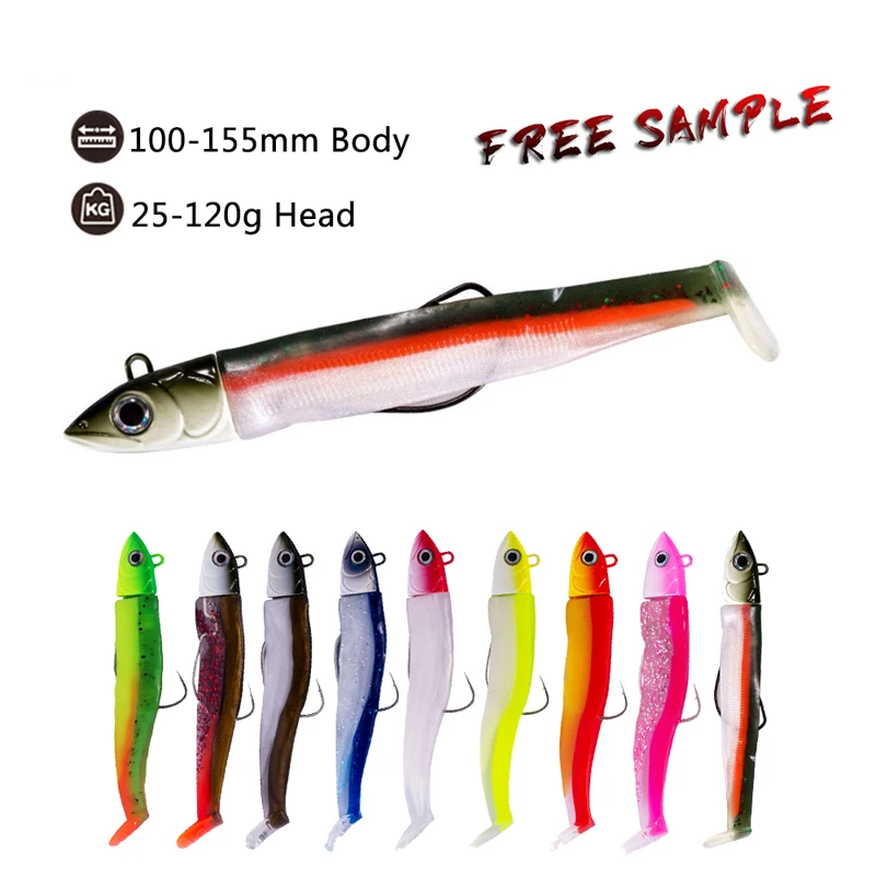 

Silicone lead head jigging lure black minnow soft body Lifelike lure Artificial Bait pesca Minnow hard lure