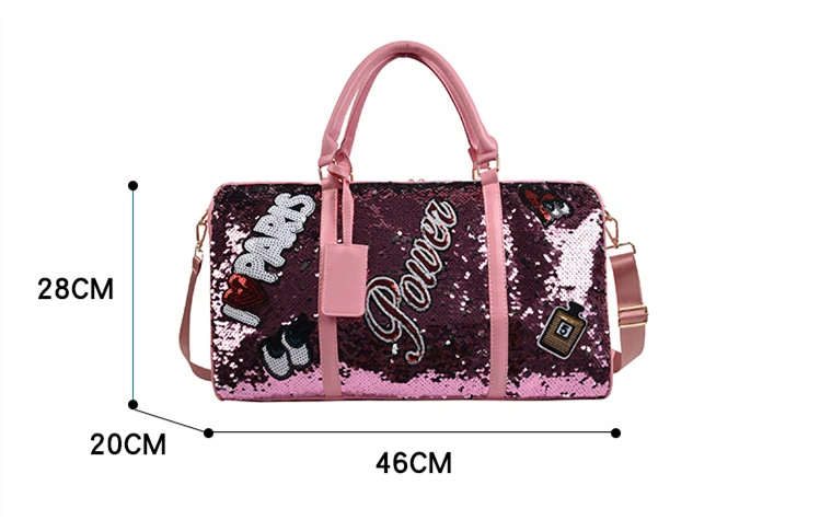 sequin travel bag