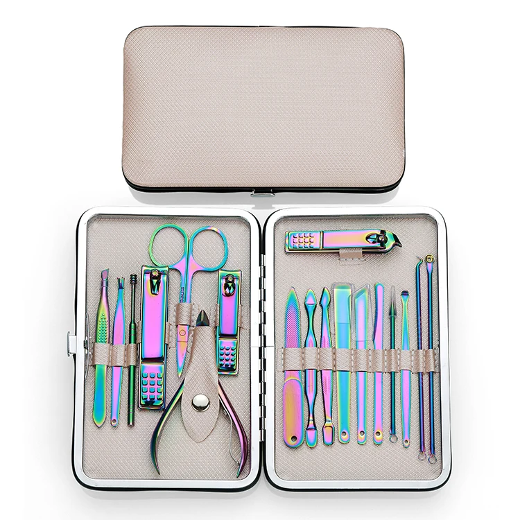 

18 Pcs Stainless Steel Professional Pedicure Kit Nail Scissors Grooming Manicure Set