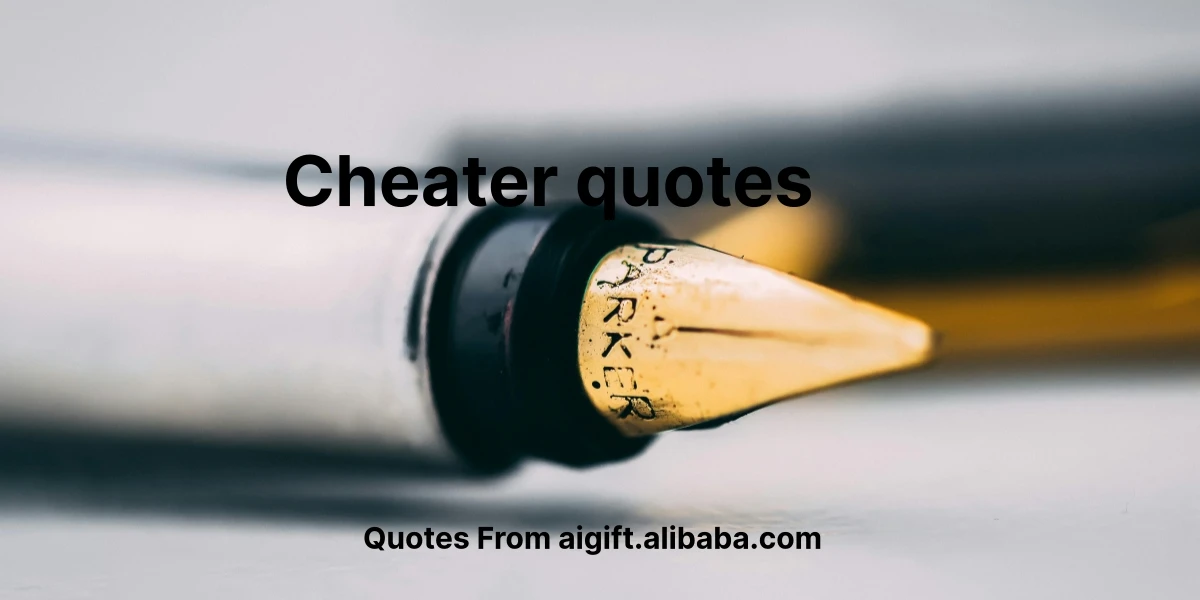 cheater quotes