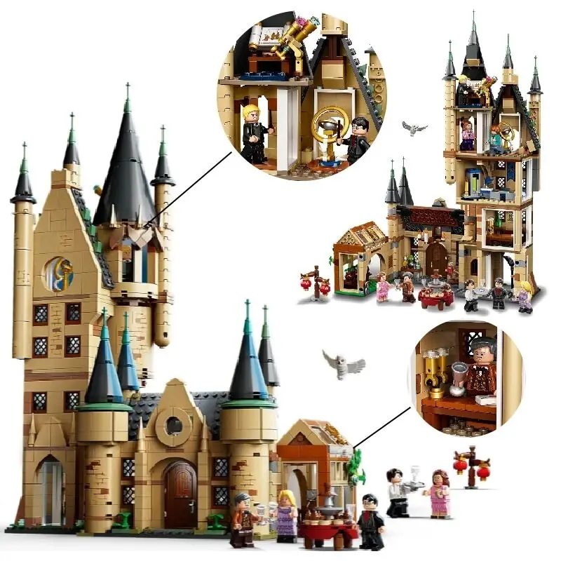 

Dropshipping!!! Magic School Astronomy Tower Potter Figures Building Blocks Bricks Toys For Children Christmas Gifts