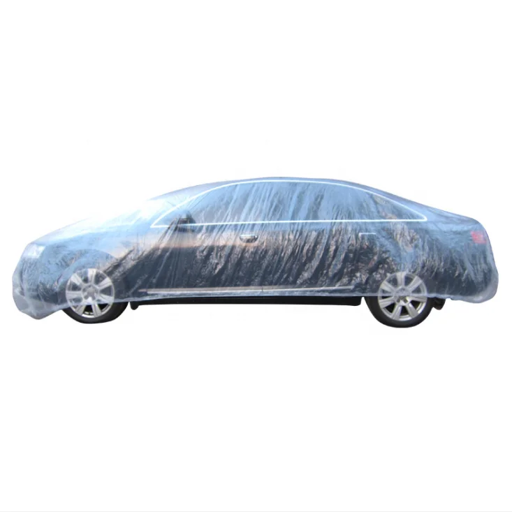

PE film disposable car cover transparent plastic car cover