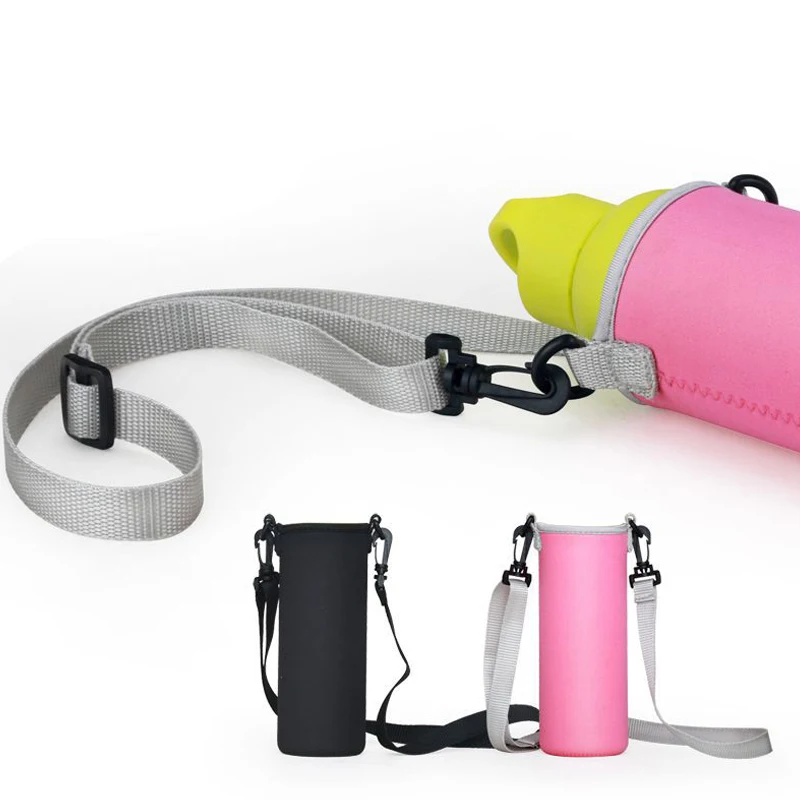 

Wholesale Adjustable Strap Thermos Glass Water Bottle Holder Color can be Customized Water Bottle Sleeve