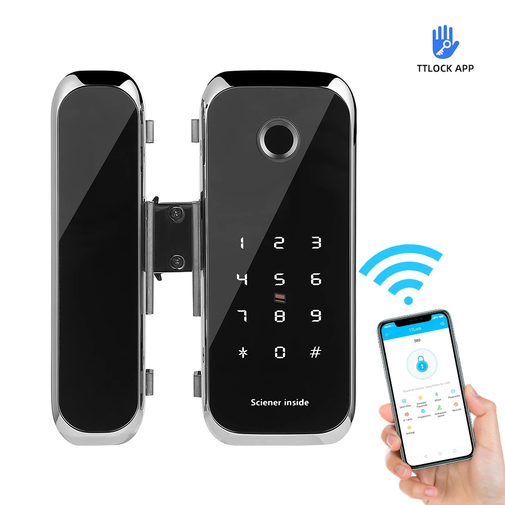 
Glass Keyless Door Lock with Keypad Digital Deadbolt Smart Lock Commercial-Grade Zinc Alloy & Easy Installation USB Port IP55 