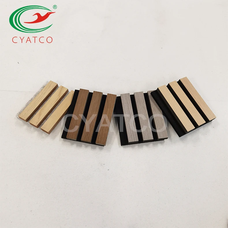 

Eco Environmental Fast Delivery Exterior Wall Panels Sound Absorb PET And MDF Natural Wall Akupanel Acoustic Slat Wooden Panels