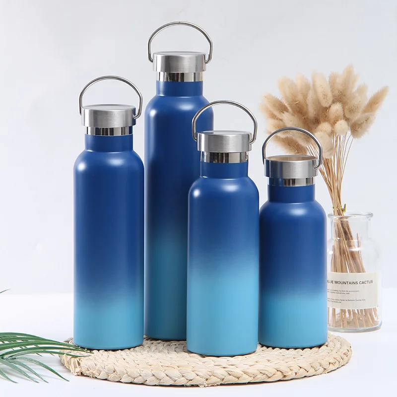 

Gradient Color 304 Stainless Steel Bilayer Vacuum Cup Coke Insulated Water Bottles For Household