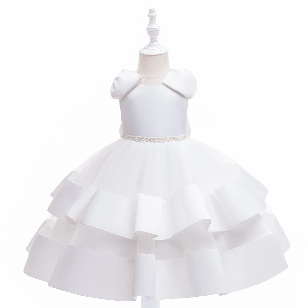 

MQATZ White Flower Girl Dresses Wedding Fairy Big Bow Puffy Girl Princess Dress L5280, Red,pink,navy ,green,peach