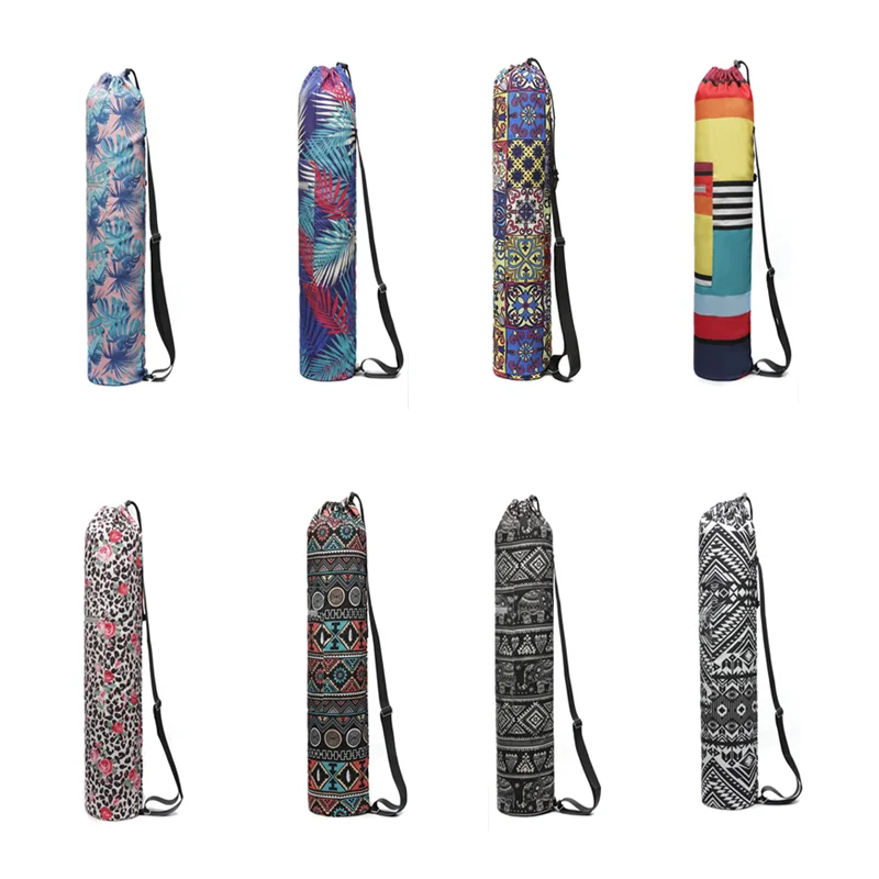 

Custom Fashion Printed Canvas Yoga Bag 6MM Sports Gym Fitness Yoga Mat Shoulder Backpack