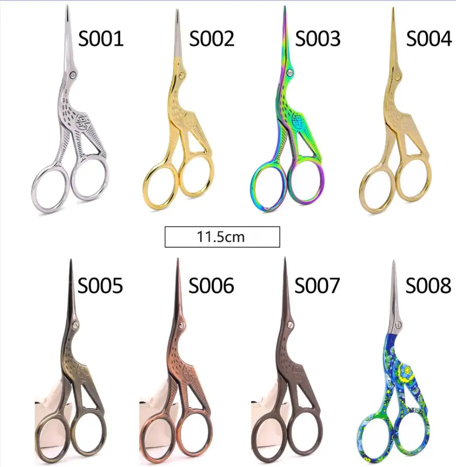 

CB005 Bird hairdresser Hair Scissors Vintage Crane Design Hair cut 3.5 Inch Small Gold Scissors Sharp Shears Hair Salon Use