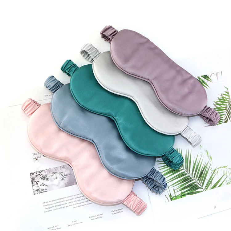 

HEFT BOOOGE 2021 Hot Sales Soft Natural Fabric Mulberry Night Sleeping Eye Cover 19mm Silk Eye Mask, Multi-colors