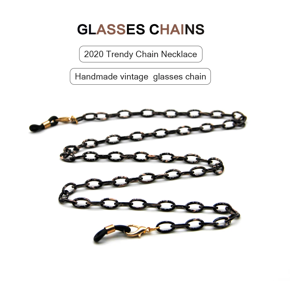 

Premium funky sunglasses eye chain acetate eyeglasses necklace chain, As shown or customized