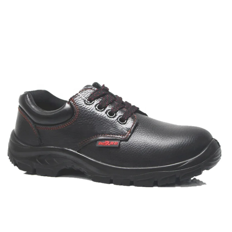 

Black Pu Leather Safety Shoes Hot Sell Fashion Steel Toe Genuine Leather Shichuku Protection Leather+pu All Season