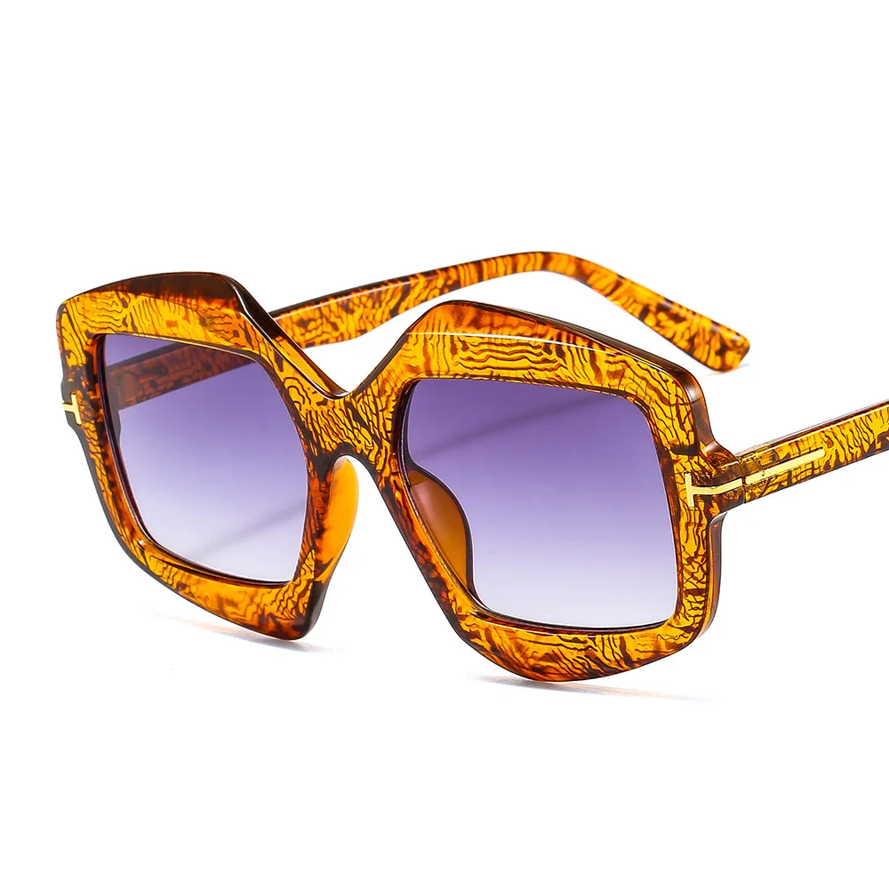 

Irregular Polygon Square Sunglasses Women 2020 New Fashion Gradient Beige Black SunGlasses Men Vintage Oversized Shadesd Leopard