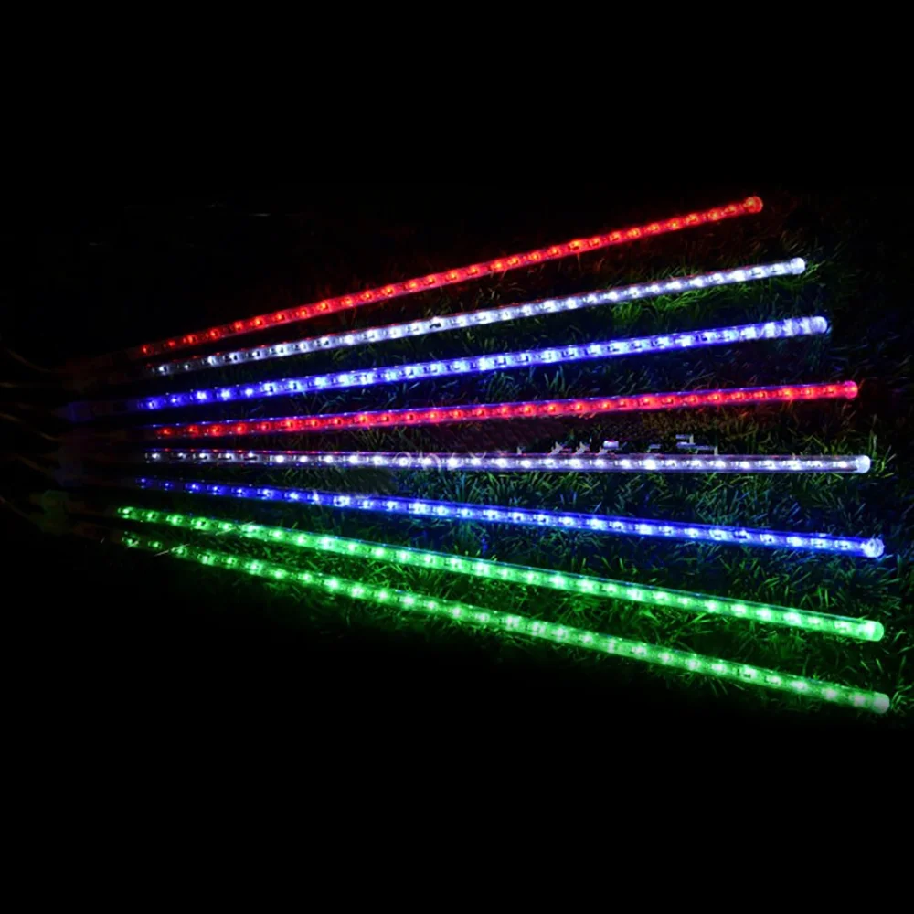 

50cm 8 Tubes Meteor Shower Lights Waterproof Icicle Snow Fall String Cascading Lights Christmas Lights for Holiday PartyDecorat