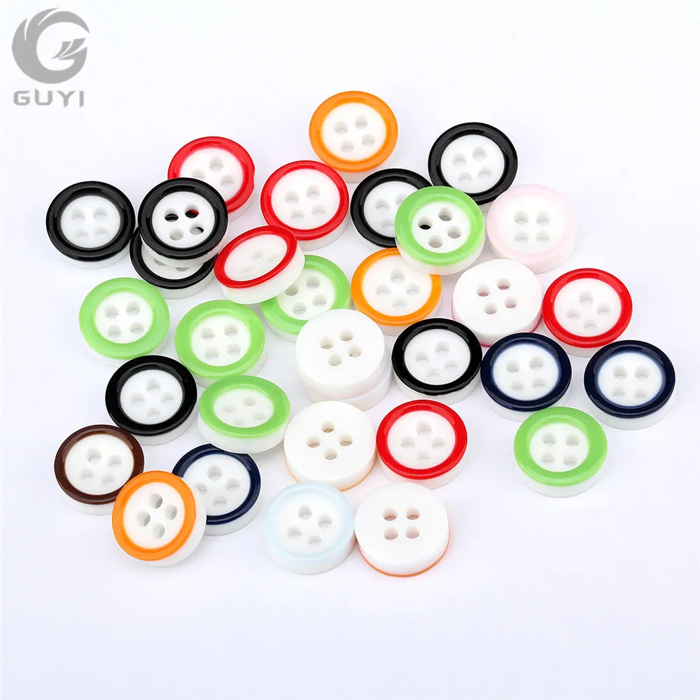 

Wholesale Colorful Resin 4 holes Button 18L Buttons for Shirt 1000pcs/bag