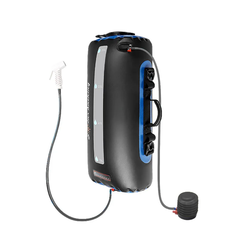 

Wholesale 20L Outdoor Camping Hiking TPU Solar Energy Heated Camping Shower Pipe Bag Portable, Black