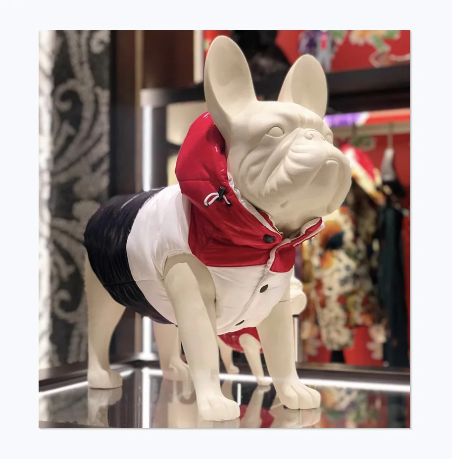 

Warm comfortable padded pet down jackets dog clothes wholesale french bulldog clothes