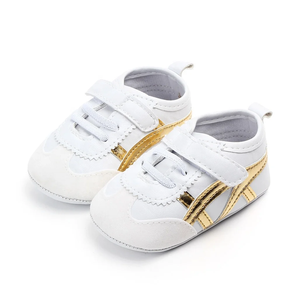 

Mosengkw Casual Breathable White Toddler Baby Shoes Unisex Outside Wholesale Soft Bottom Newborn Sport Shoes, Photo color