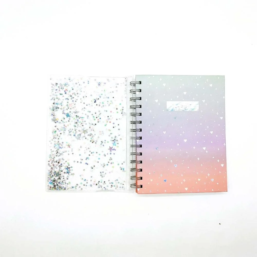 Customized Design Spiral Pvc Cover Liquid Notebook - Buy Pvc Liquid ...