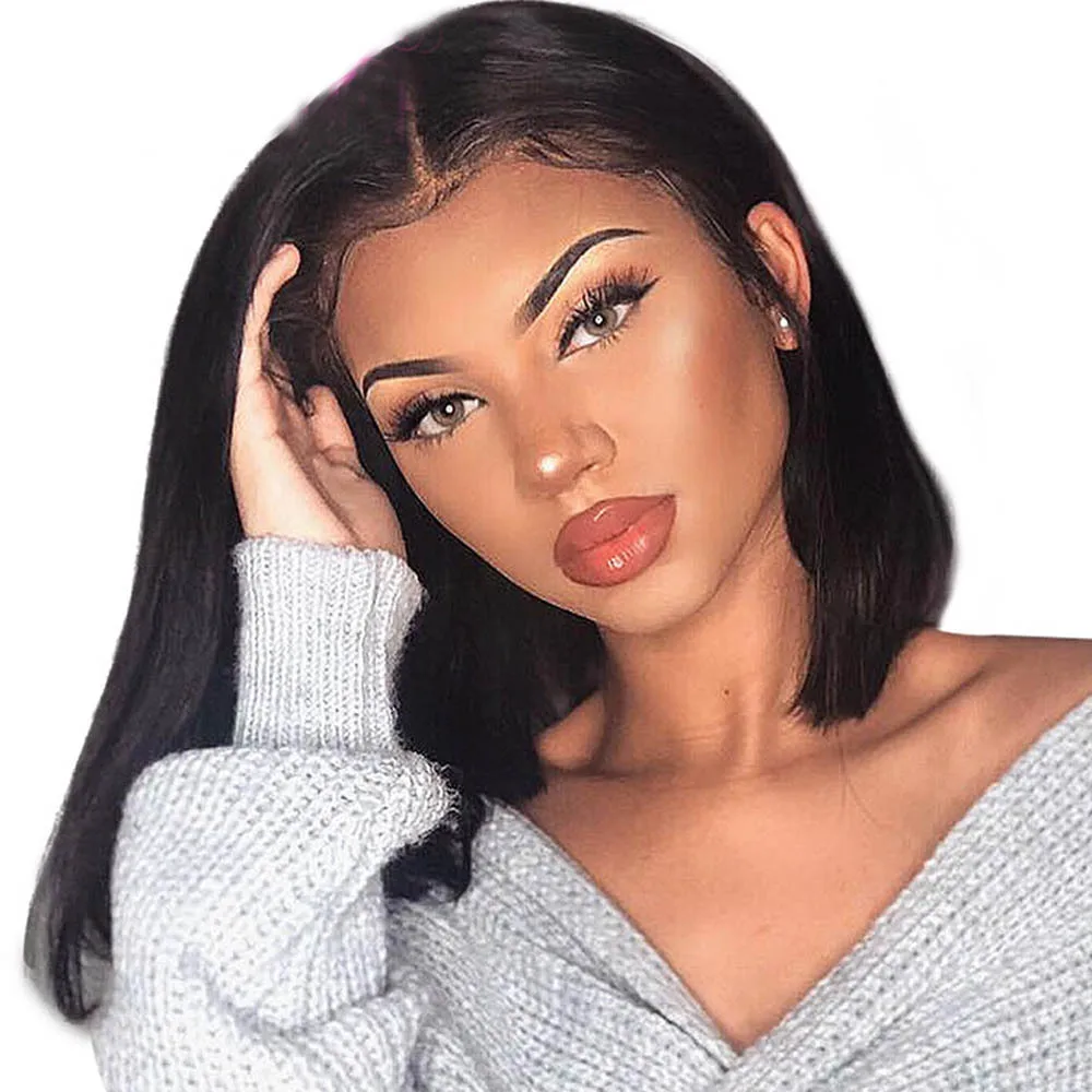 

NEW Bone Straight Bob Hair Wigs Closure Bone Straight Short Bob Wig Frontal Wigs