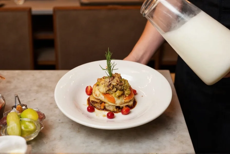 Berea restaurant server presenting ghost pepper dish with safety precautions and milk