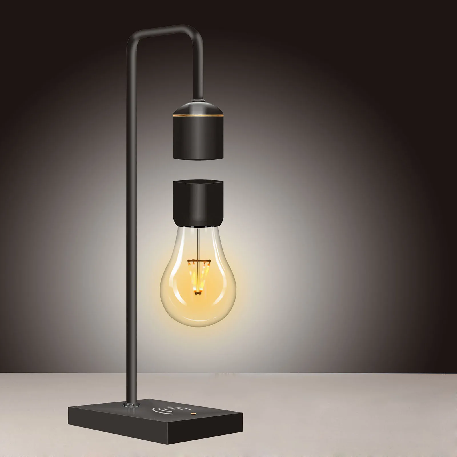 Wireless Charging Magnetic Levitating Floating Wireless LED Light Bulb for Desk Lamp Home Room Office Decor Unique Gift