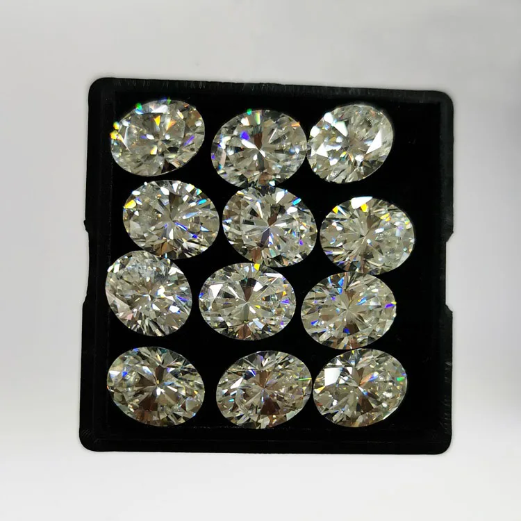 

Hot sale 6x8mm oval brilliant cut moissanite diamond jewelry making gemstone