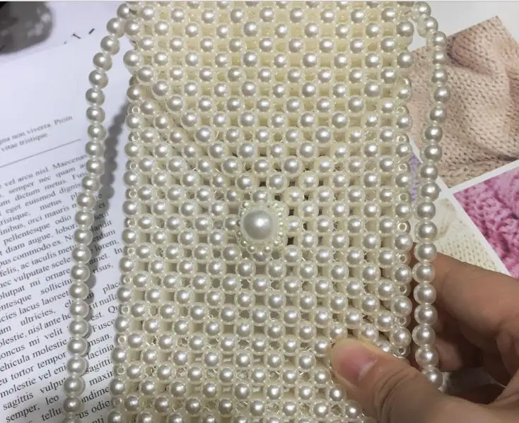 

2020 vintage style beaded pearl bag women evening bag acrylic