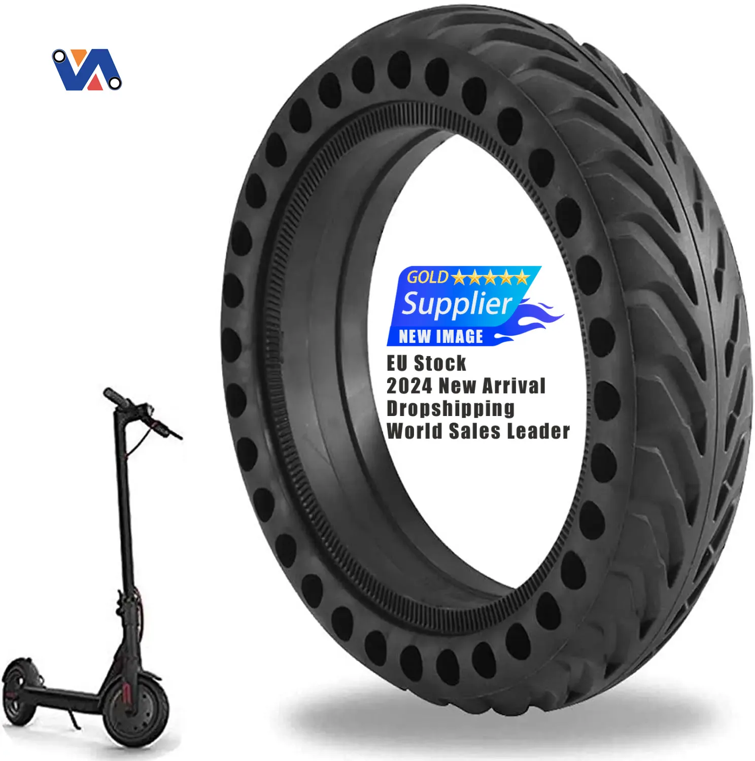 

New Image EU Warehouse Products 8.5 inch Solid Airless Tires Wheel Explosion-proof Honeycomb Tires For Xiaomi M365 Scooter