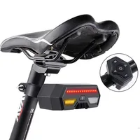 

Rechargeable LED Wireless Remote Laser Bicycle Rear Light LED Indicator USB Charging Turn Signals Safety Warning Bike Tail Light